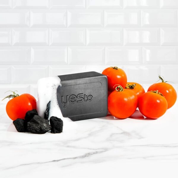 Yes To Tomatoes Clear Skin Activated Charcoal Bar Soap 7 Ounce (Pack of 3) - Image 5