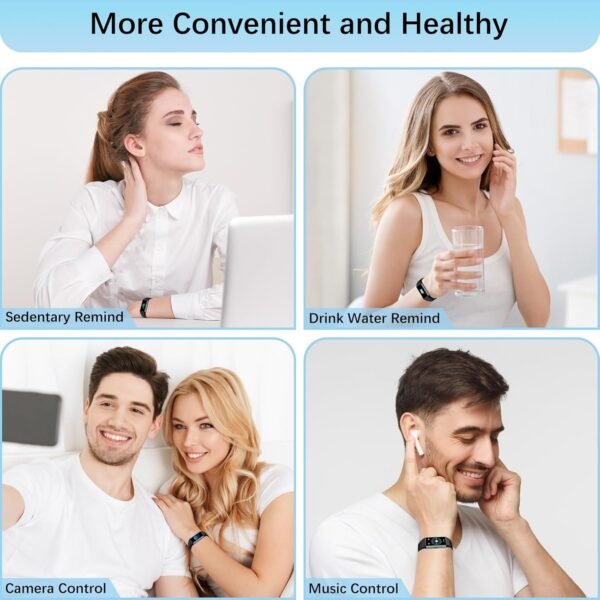 Smart Watch, Health Fitness Tracker Watch with 24/7 Heart Rate,Blood Pressure Monitor,Blood Oxygen,Sleep Tracker,Pedometer, IP68 Waterproof Activity Trackers Compatible with Android & iPhone Women Men - Image 7