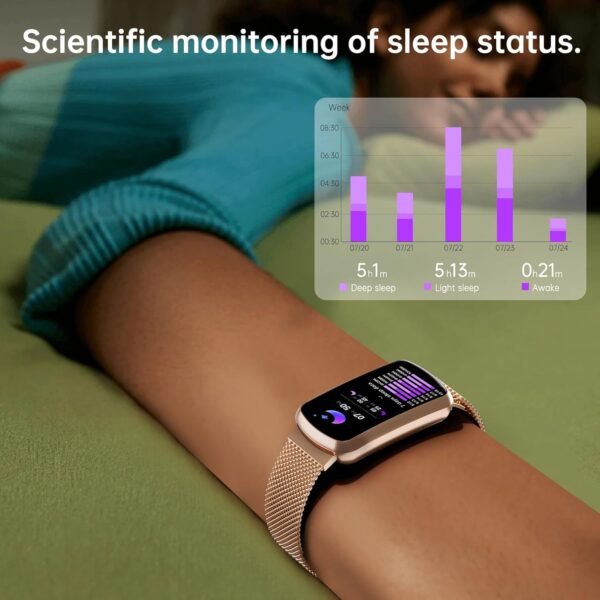 Health Fitness Tracker with 24/7 Heart Rate and Blood Pressure, Smart Watch with Blood Oxygen Monitor, 120+ Sport Mode, Sleep Tracking Waterproof Activity Tracker, Step Counter for Women Men - Image 6