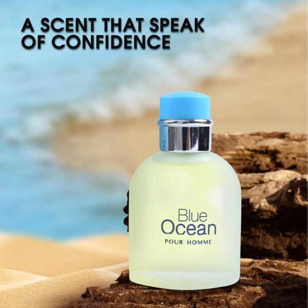 Blue Ocean Men Cologne Fresh Scent Eau De Toilette Spray, Fragrance For Men Long-Lasting Cologne Choice For Daily Wear Elegant 100ml Bottle - Image 4