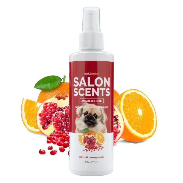 Bark2Basics Salon Scents Pet Grooming Cologne - 8 oz, Natural Professional Groomer Perfume for Dogs and Cat, Long Lasting, Deodorizing, (Citrus and Pomegranate) - Image 2