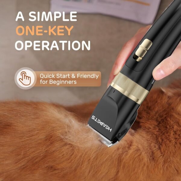 Dog Clippers for Grooming, Low Noise, Electric Quiet, Adjustable Clipper Comb, Rechargeable Cordless Dog Hair Clippers for Dogs Cats Pets, Black - Image 7