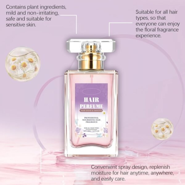 Hair Perfume, Pheromone Perfume for Women, Hair Essential Oils Perfume, Nourishing and Hydrating Hair Shine Spray, Attractive & Long-lasting Sweet Scent (1.69 Fl.oz) - Image 4