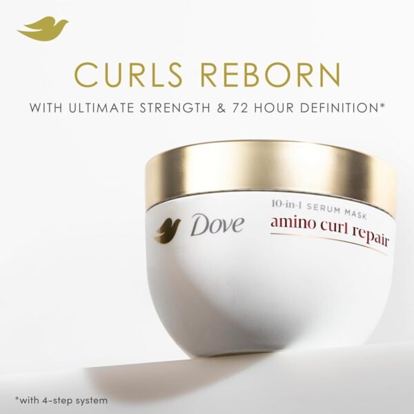 Dove Hair Mask for Curly, Coily Hair Amino Curl with Bio-Protein Care Technology + Amino & Jojoba Oil 9.2 Fl Oz - Image 4