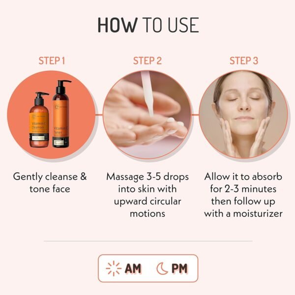 Eve Hansen Vitamin C Serum for Face - Facial Serum with Hyaluronic Acid, Vitamin E and Aloe Vera 2 oz - for softer, smoother, and more refined Skin - Image 9