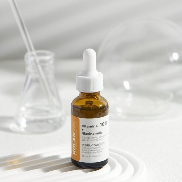 ROLANYIN Vitamin C 10% + Niacinamide Facial Serum Hydration Reducing Fine Lines Wrinkles Skin Firming Anti Aging Formula Boosting Radiance Improving Texture Skin Care - Image 4