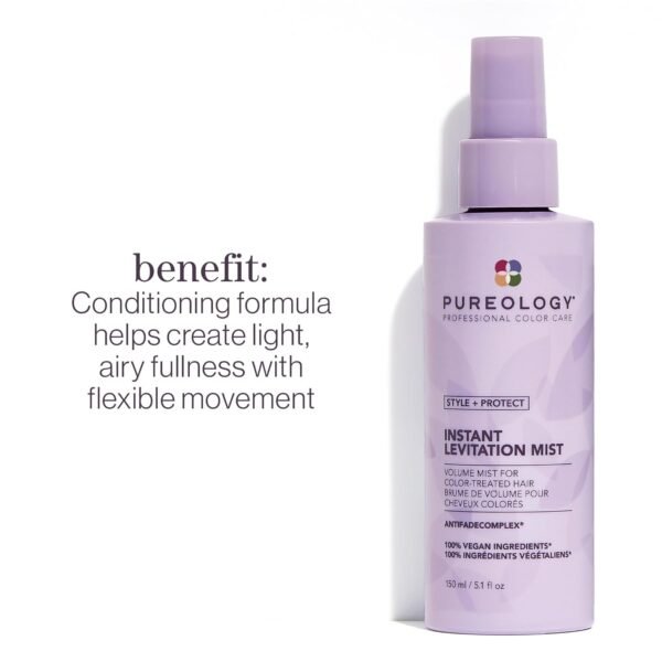 Pureology Style + Protect Instant Levitation Mist For Fine, Color-Treated Hair - Volumizes Without Weighing Down, Sulfate-Free & Vegan - Image 3