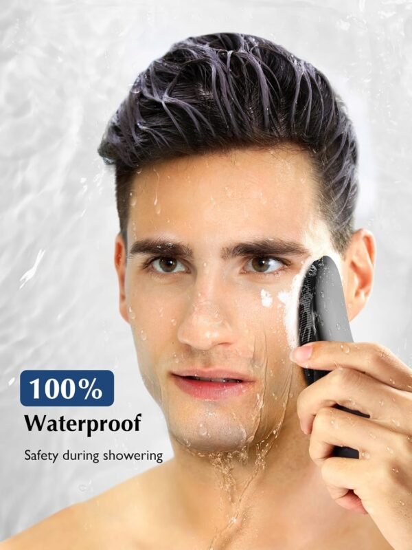 Face Scrubber Facial Cleansing Brush: COSLUS Silicone Portable Waterproof Rechargeable Face Wash Brush, 4 Cleansing Modes, Electric Face Exfoliator for Men Women Cleaning, Exfoliating, Massaging - Image 9