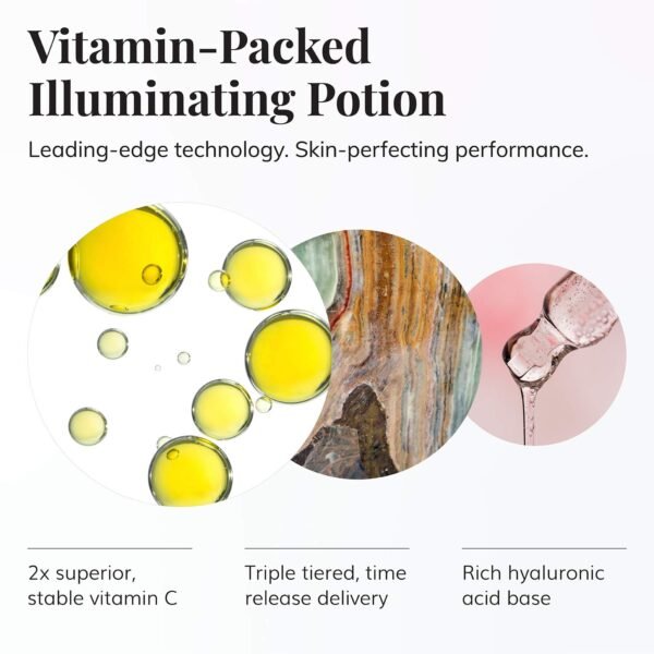Le Mieux Vita-C Serum - Concentrated Vitamin C & Glutathione Antioxidant Facial Serum for Glowing Skin, Vit C Face Serum to Address the Appearance of Uneven Tone & Blotchiness (1 oz / 30 ml) - Image 3