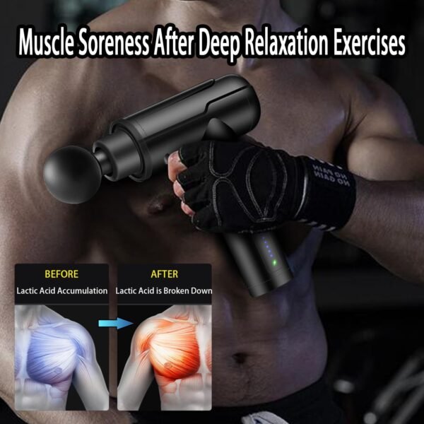 Massage Gun, Birthday Gifts for Women, Massager for Pain Relief Deep Tissue, Percussion Massage Gun Care Gifts for Mom & Dad, Handheld Massagers, Black - Image 5