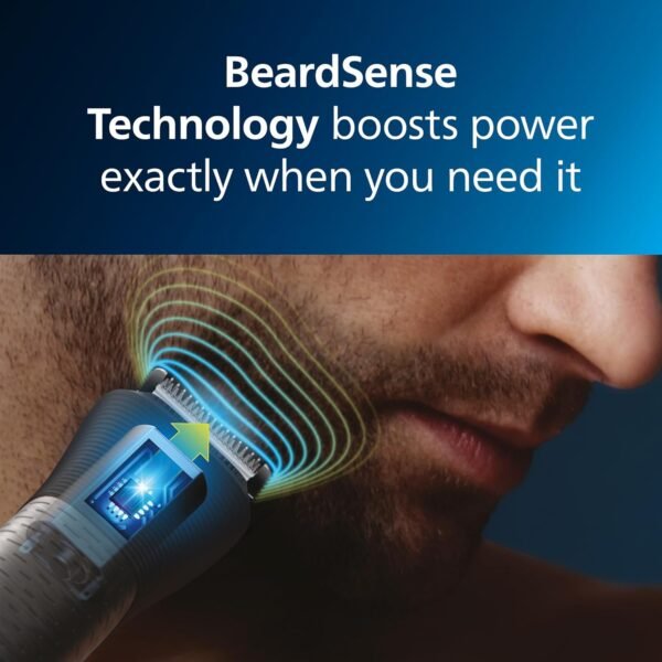 Philips Norelco Multigroom 9000 Series, All-in-One Trimmer, Beard Trimmer and Hair Clipper, 25-Piece/27-Length Men's Grooming Kit for Beard, Face, Nose, Ear and Body, Travel Kit, MG9522/50 - Image 5