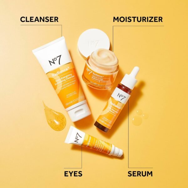 No7 Radiance+ 15% Vitamin C Serum - Face Serum for Glowing Skin - Re-energizing Vitamin C Facial Serum for Dull Skin - Skin Care Serum for Daily Use (0.84 oz) - Image 7