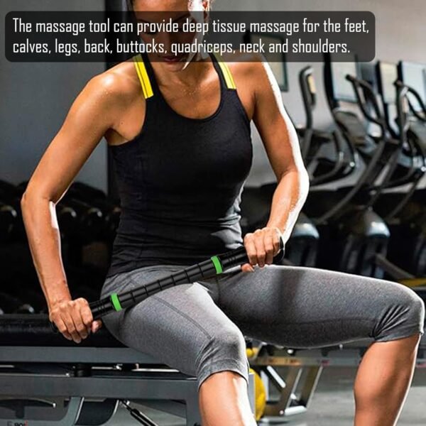 iGreely Premium Muscle Roller The Ultimate Massage Roller Stick 17 Inches Recommended by Physical Therapists Promotes Recovery Fast Relief for Cramps Soreness Tight Muscles Black - Image 5