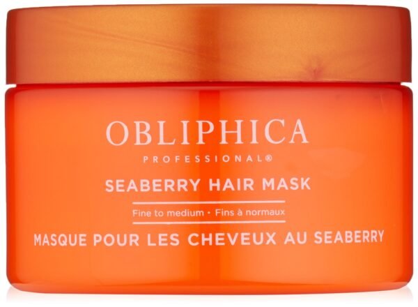 Obliphica Seaberry Hair Mask - Deep Conditioning Hydrating Treatment for Dry and Damaged Hair - Fine, Frizzy, and Color-Treated Hair - 8.5 Ounce (Pack of 1) - Image 2