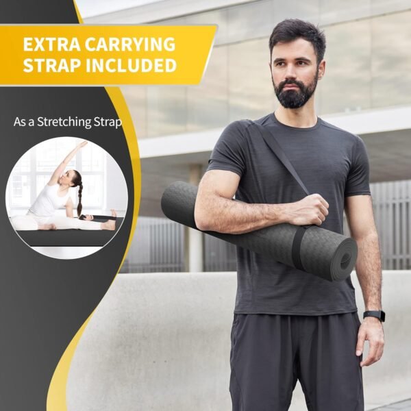 CAMBIVO Extra Wide Yoga Mat for Women and Men (72"/84"x 32"x 1/4") TPE Workout Mat, Non-slip Large Exercise Fitness Mat for Yoga, Pilates, Workout - Image 7