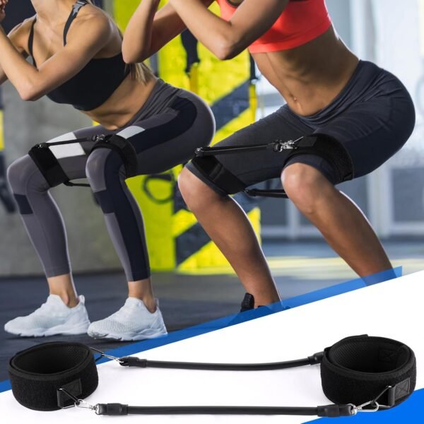 TOBWOLF Speed Agility Strength Leg Resistance Bands, Thigh Resistance Bands with Elastic Training Rope, Speed & Strength Leg Training Bands for Exercise Fitness Fast Sprinting, Running Power Agility - Image 8
