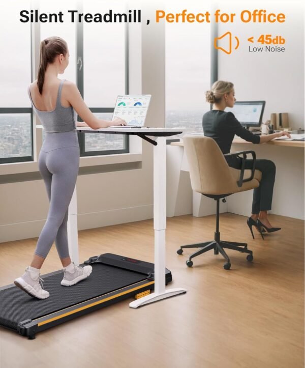 UREVO Under Desk Treadmill, Walking Pad 2 in 1 for Home/Office, Portable Walking Pad Treadmill with Remote Control, LED Display - Image 6