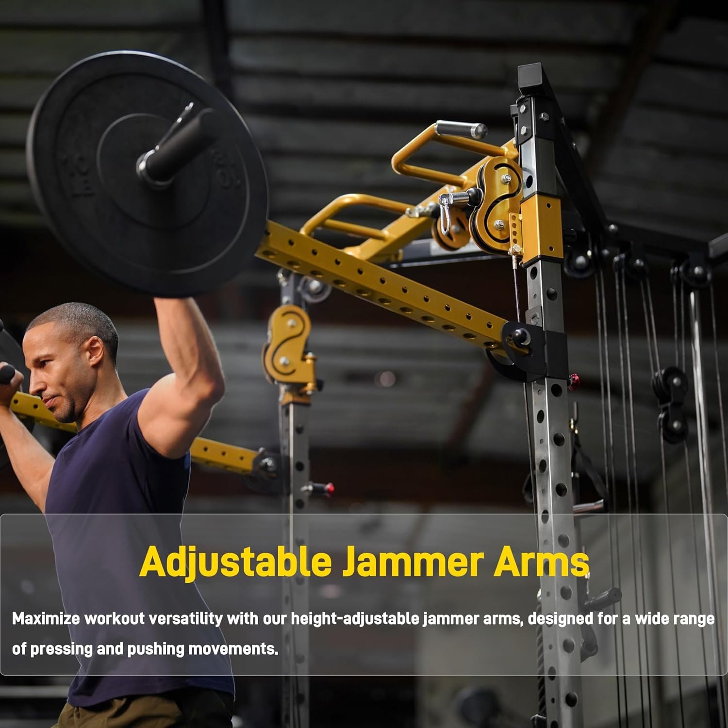 Versatile Power Rack with Cable Pulley System, Power Cage for Strength Training, Bench Press and Pull-Ups - Image 8