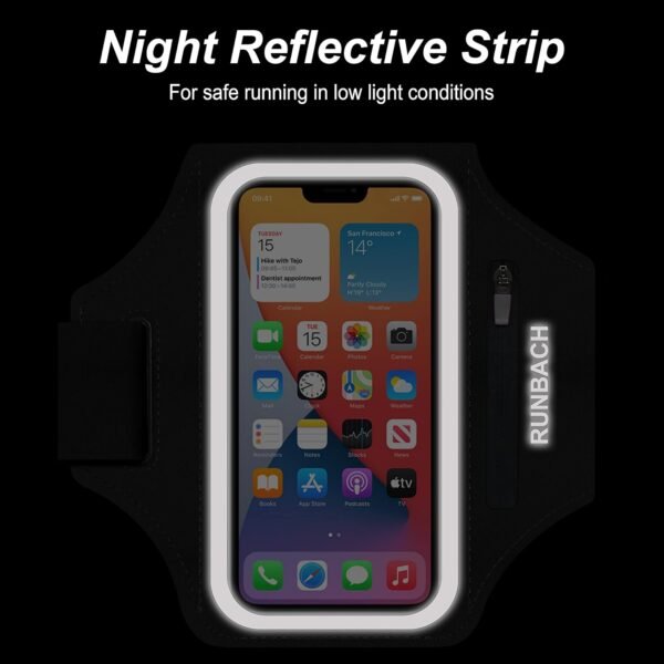 Running Armband for Google Pixel 8/8 Pro/7/7a/7 Pro/6/6a/6 Pro/5/5a/4/4a/4XL/3a/3 XL,Water Resistant Sport Armband with Zipper Slot for Pixel Buds and Car Key (Black) - Image 9