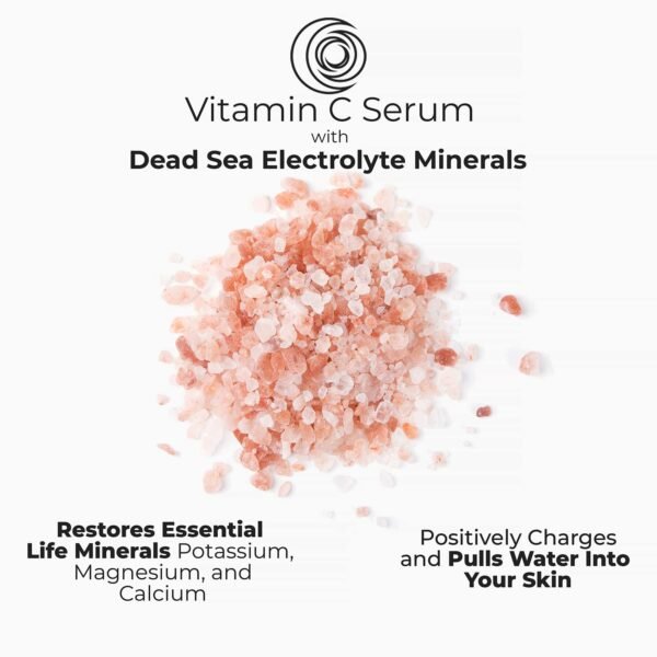Antioxidant Vitamin C Serum for Face- Infused with Electrolytes, Hyaluronic Acid, Retinol - 1 oz - Image 4