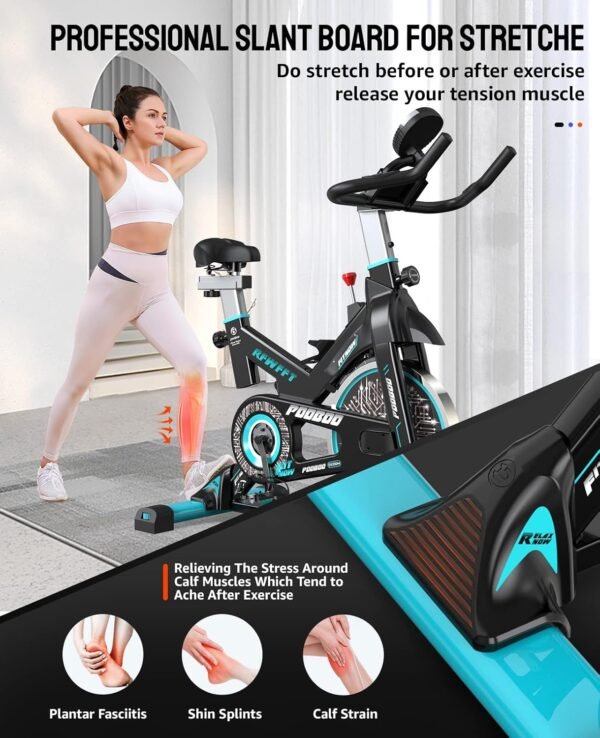 pooboo Exercise Bike, Adjustable Magnetic/Brake Pad Resistance Silent Belt Drive, Indoor Cycling Bike for Home Cardio, Fitness Stationary Bike with 350lbs/300lbs Weight Capacity &Upgraded Version Seat - Image 6