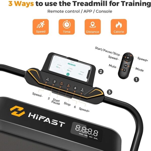 Walking Pad, Under Desk Treadmill for Home Office, Small Walking Pad with Handle Bar and Incline, Foldable Treadmill with Remote Control, APP - Image 7
