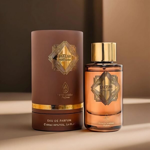 Jazzab Rose Gold Arab Perfume 100ml –Rose Woody Amber Oud Perfume For Her Eau De Parfum 100ml Fresh Scent Spray for Women - Image 8