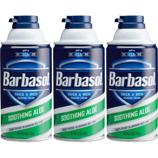 Barbasol Soothing Aloe Skin Thick And Rich Shaving Cream 10 Oz (Pack of 3) by Perio - Image 3