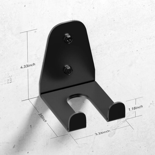 Olympic Barbell Hanger,Garage Gym Bar Wall Rack,Vertical Barbell Mount Rack,Black Powder Coated,Space Saving Commercial or Home Gym Accessory,Holds Under 33mm Bar Size - Image 6