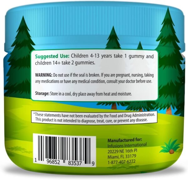 Infusions Super Green Gummies for Kids 90 Count Superfood Booster Soft and Delicious 8 Powerful Blends Vegan Friendly Gluten Free & Non-GMO - Image 4