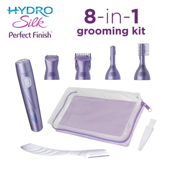 Schick Hydro Silk Perfect Finish Trimmer, 8-in-1 Grooming Kit for Women - Image 3