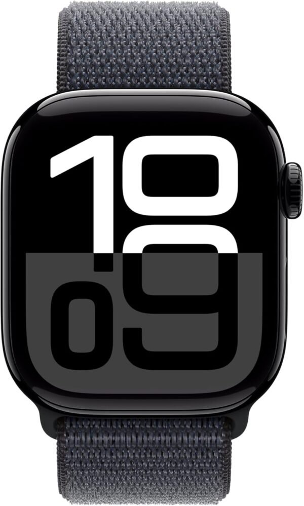 Apple Watch Series 10 [GPS + Cellular 42mm] with Jet Black Aluminium Case with Ink Sport Loop. Fitness Tracker, ECG App, Always-On Retina Display, Carbon Neutral with AppleCare+ (2 Years) - Image 3