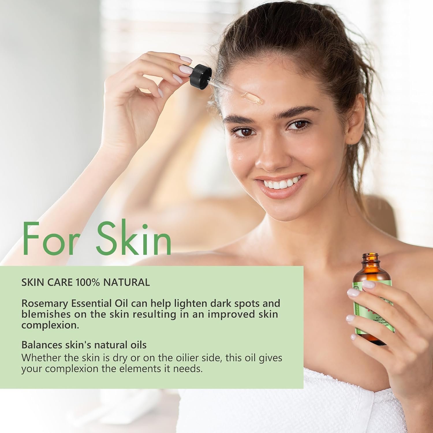 Rosemary Essential Oil for Hair Growth, Hair & Skin Care - Strengthens Hair, Stimulates Growth, 2.02 Fl Oz - Image 6