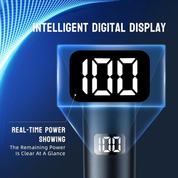 Nose Hair Trimmer for Men & Women - Professional Painless Eyebrow & Facial Hair Trimmer for Male and Female, Travel Ear and Nose Hair Clipper, USB Rechargeable Trimmers with LED Light Digital Display - Image 6