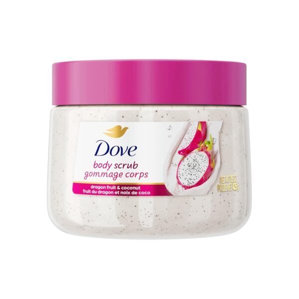 Dove Body Scrub Dragon Fruit & Coconut Cream For SIlky Smooth Skin Body Scrub Exfoliates and Provides Lasting Nourishment 15 oz - Image 2