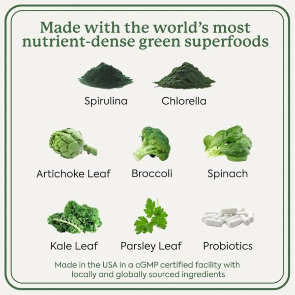 Plant People WonderGreens Veggie Gummies Super Greens with Probiotics Multivitamin Support Gummy for Wellbeing, Energy, Immune and Gut Health, Green Apple Flavor (60 Count) - Image 5