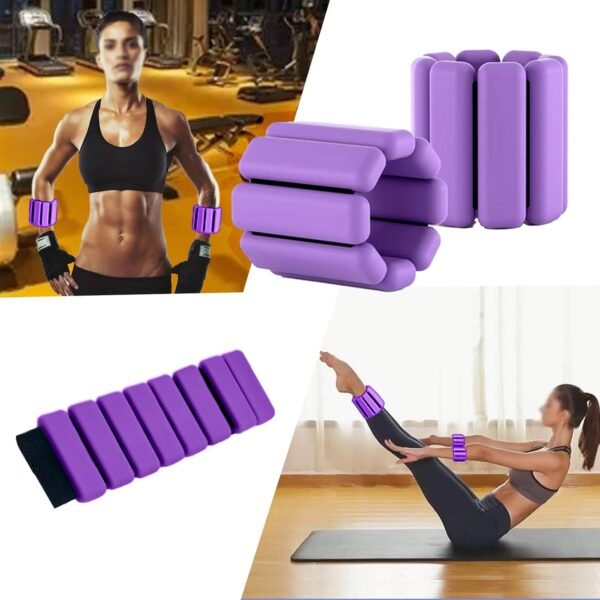 Wrist Weights for Women & Men,Chenicty Set of 2(1Lbs Each) Adjustable Ankle Weight Bracelet for Home Gym Workout Yoga,Walking, Running, Dance, Barre,Travel - Image 2