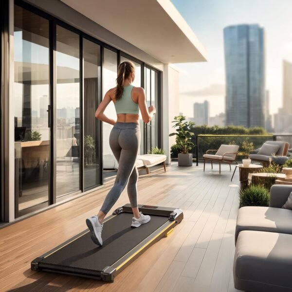 UREVO Under Desk Treadmill, Walking Pad 2 in 1 for Home/Office, Portable Walking Pad Treadmill with Remote Control, LED Display - Image 3