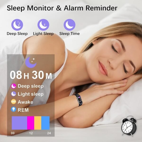 Smart Watch, Health Fitness Tracker Watch with 24/7 Heart Rate,Blood Pressure Monitor,Blood Oxygen,Sleep Tracker,Pedometer, IP68 Waterproof Activity Trackers Compatible with Android & iPhone Women Men - Image 5