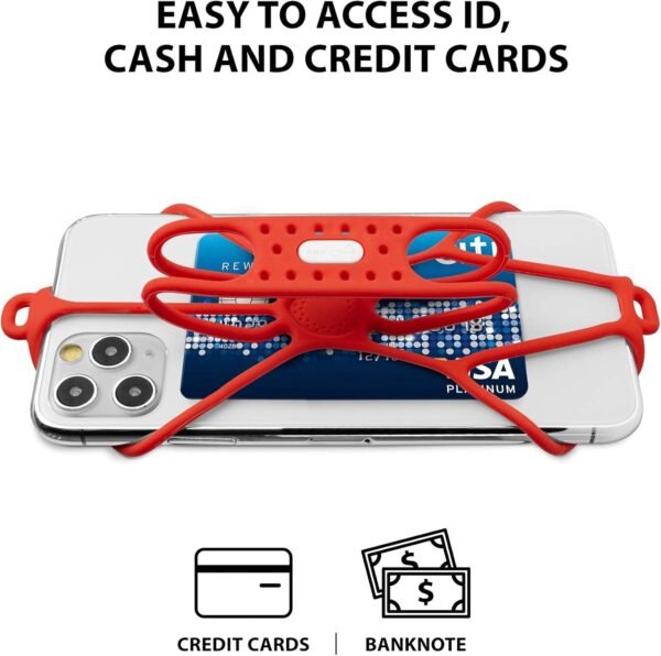 BONE Run Tie Handheld 1, Handheld Running Phone Holder with Wrist Lanyard, Skin-Friendly Silicone Hand Strap for Workout, Universal Sport Phone Carrier Compatible with Most Smartphone (Red) - Image 7