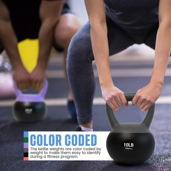 bintiva Soft Kettlebells - Sea and Iron Sand Filled Weights for Women and Men - Color Coded Kettle Bell Sets - Image 9