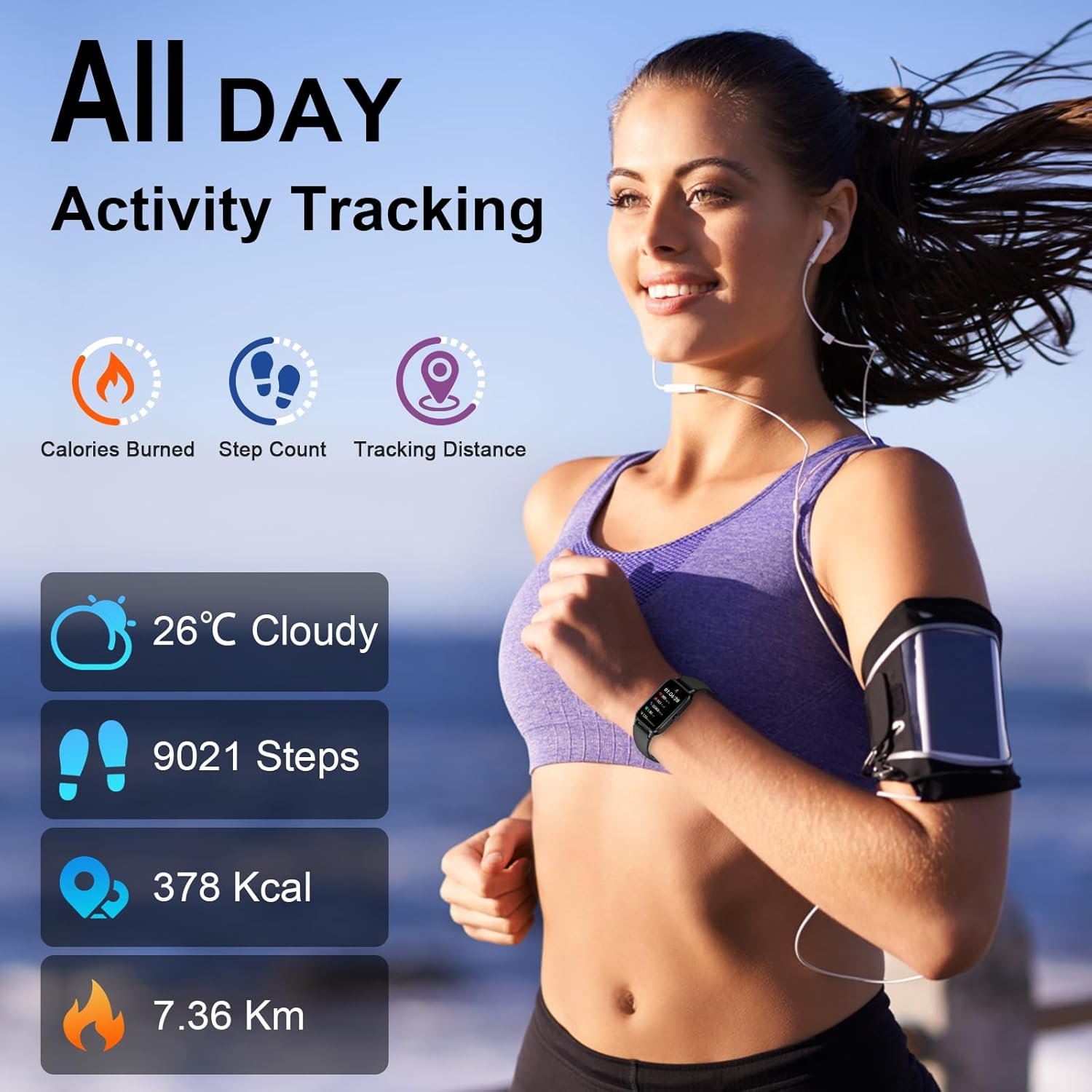 Smart Watch for Men Women (Answer/Make Call), 1.57” Fitness Tracker 113+ Sports Smartwatch, Heart Rate/Sleep Monitor/Pedometer/Calories Fitness Watch, IP68 Waterproof Activity Tracker for Android iOS - Image 3