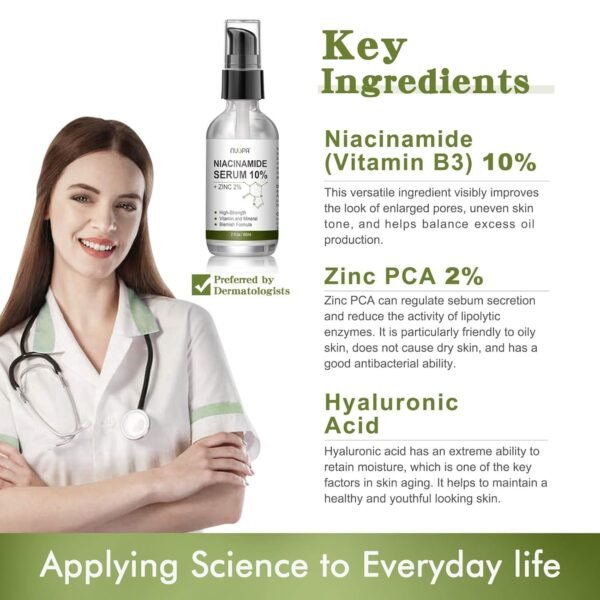 Organic Vitamin C Serum for Face Neck Eyes with Hyaluronic Acid Dark Benifits for Circles Age Spots Pore Cleanser Acne Scars Sun Damage Corrector Plump Skin Organic Anti Aging Serum (60ML) - Image 4