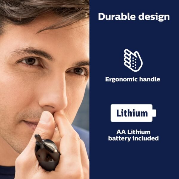 Philips Norelco Nose Trimmer 5000 for Nose, Ears, Eyebrows Trimming Kit, NT5600/62 - Image 6