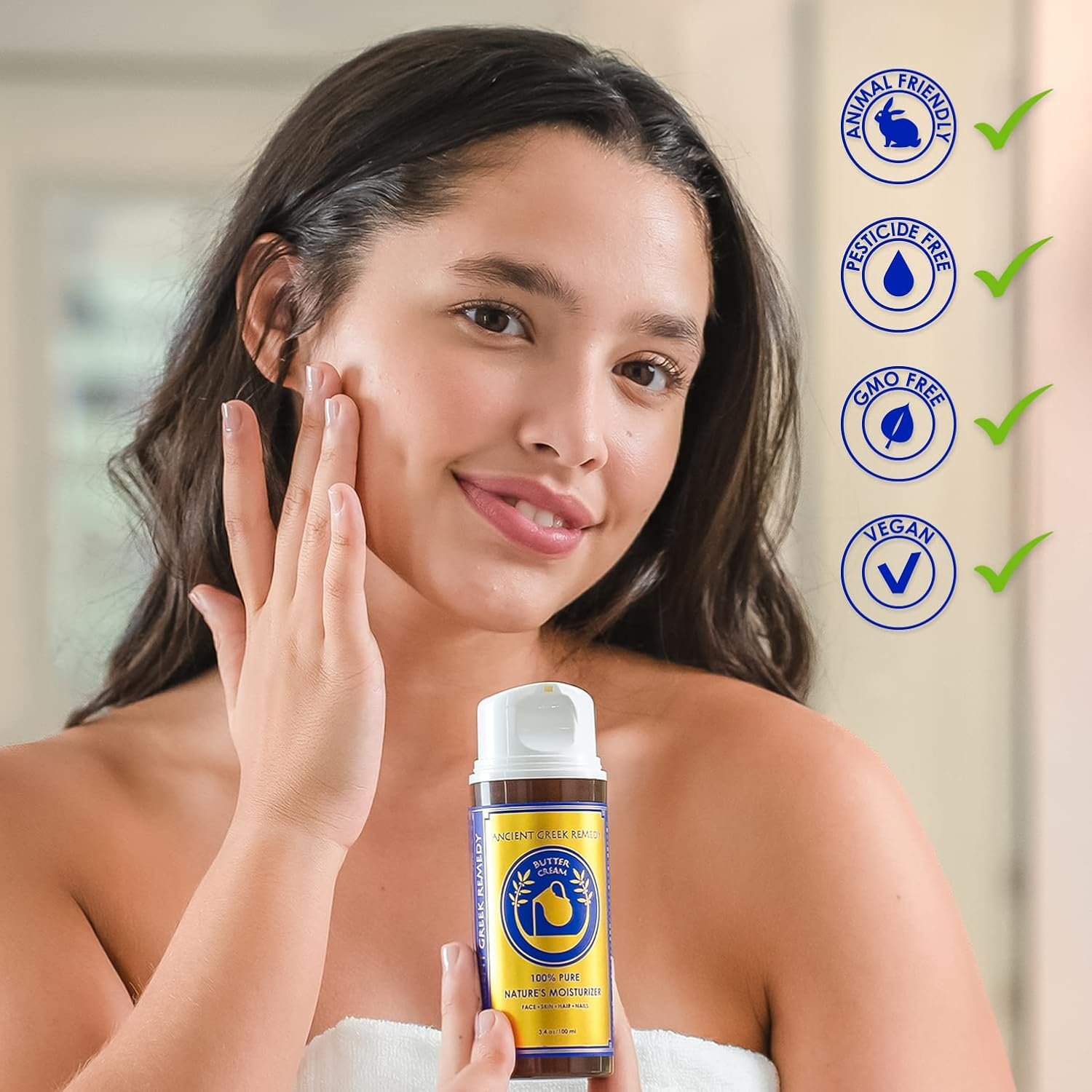 Organic Anti Aging Face and Body Butter Cream for Dry Skin, Hair, Hands, Cuticle, Nails. Made of Almond, Olive, Jojoba Vitamin E, Lavender oil. Day and Night Moisturizer for Women and Men - Image 5