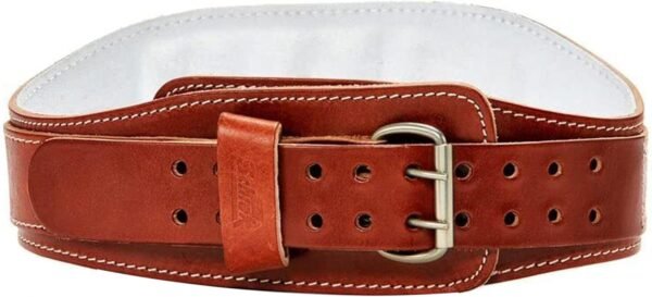 Schiek Sports 2006 Leather 6" Weight Lifting Belt - Weightlifting Belt with Double Prong Stainless Steel Belt Buckle - Image 2