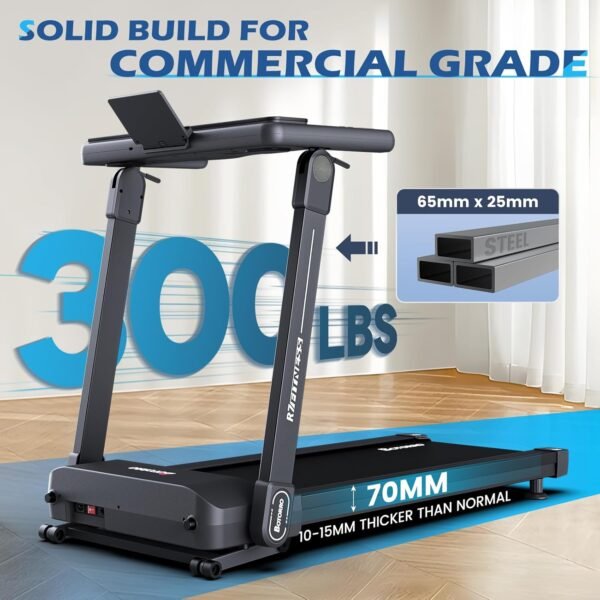 Treadmills for Home, Foldable Treadmill, Wide Shock Absorption Deck for Walking or Running, 300 LBS Weight Capacity, Bluetooth Enable, LED Display| R5PRO 12% R7 R9 18% Auto Incline - Image 9