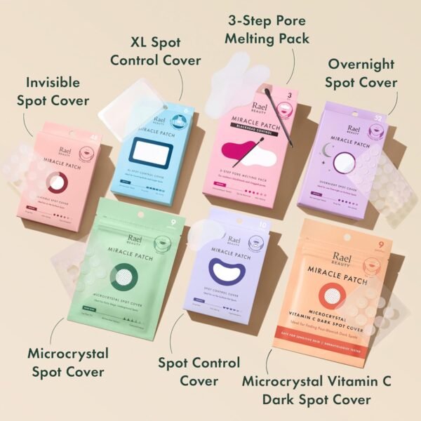 Rael Pimple Patches, Miracle Microcrystal Spot Cover - Hydrocolloid Acne Patch with Tea Tree Oil, Early Stage Zits and Blemish, Korean Skin Care, Vegan, Cruelty Free (9 Count) - Image 8