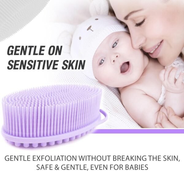 Avilana Silicone Body Scrubber – Dual-Sided Exfoliator for Men & Women, Gentle Loofah Alternative, Easy-to-Clean Silicone Shower Scrubber - Image 9