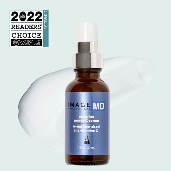 IMAGE Skincare, IMAGE MD Restoring Power-C Serum, 20% Vitamin C, Ferulic Acid Facial Serum to Reduce Pigmentation, Firm, Brighten Skin - Image 5